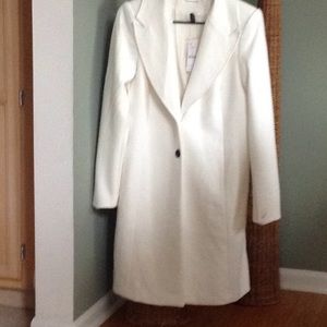 White light wool coat new